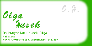 olga husek business card